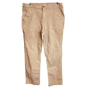 Carhartt Men's Khaki Denim Utility Pants size 40x34 Relaxed Fit